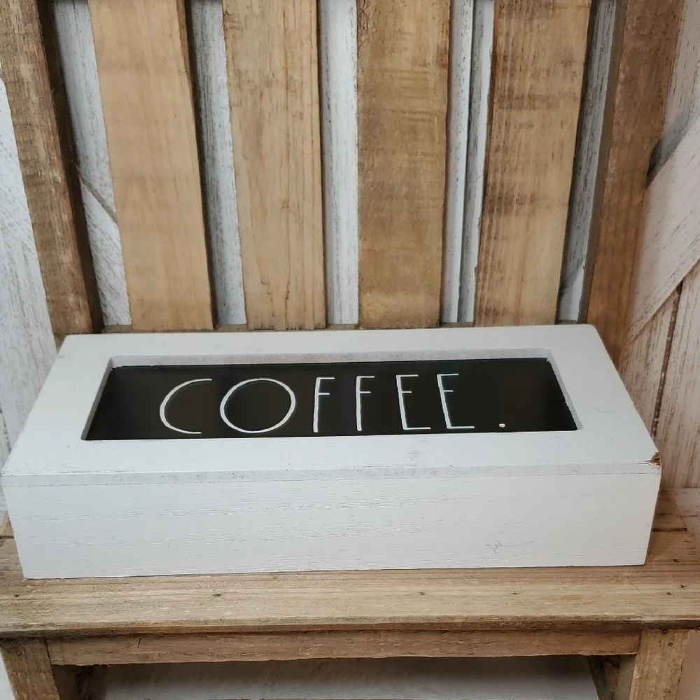 Rae Dunn Black & White Coffee Wood Sign